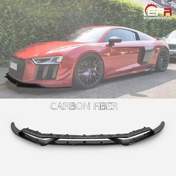 

Car-styling CRS Style Carbon Fiber Front Lip Glossy Finish Bumper Splitter Tuning Under Spoiler Set For Audi 2015 On R8 Type 4S