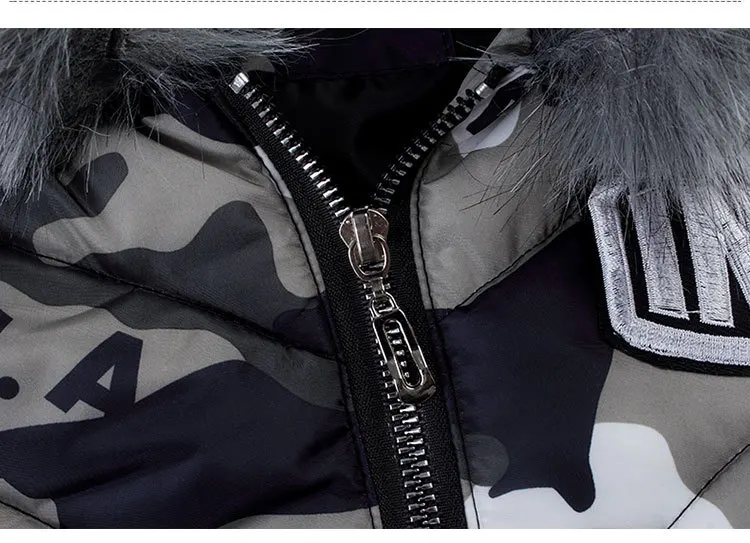 Winter Clothes Boy Cotton Jacket Warm Jacket Children Camouflage Cotton Coat Fashion Children Winter Jacket