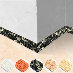 Self Adhesive Flexible Foam Molding Trim 3D Sticky Decorative Wall Lines Wallpaper Border Skirting for Home Office DIY Decora