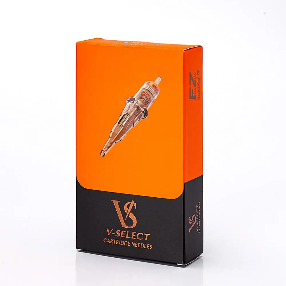 

EZ V-Select Cartridge Tattoo Needles #12 0.35mm Round Shader with Elastic Membrane & Precise Positioning System 20 pcs/Box