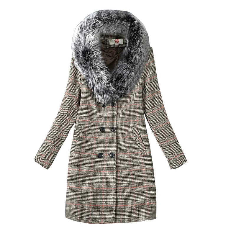 Женское пальто с большим мехом 2020 осенняя верхняя одежда зимняя Модное теплое