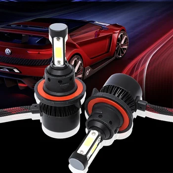 

X7 H13 Car LED Headlight Bulbs 6500K 72W 8000LM COB LED Headlamp Fog Light Black