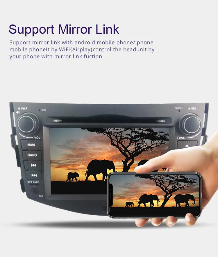 Discount TOPBSNA IPS Android 9.0 Car DVD Player For Toyota RAV4 Rav 4 2007-2011 GPS Navi Stereo 2 Din Car Radio Octa cores 4G+64G Auto SD 6