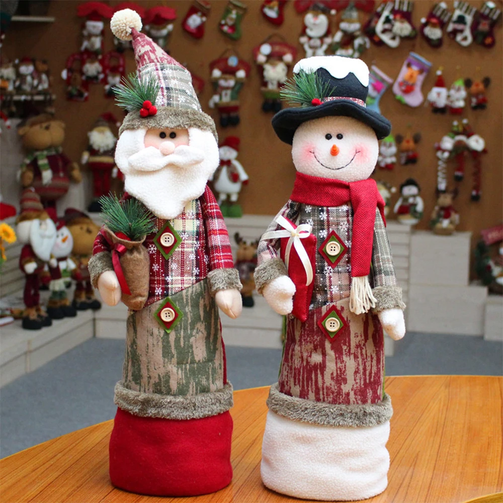 

2021 Christmas Decorations Window Festive Supplies Telescopic Pole Santa Snowman Ornament