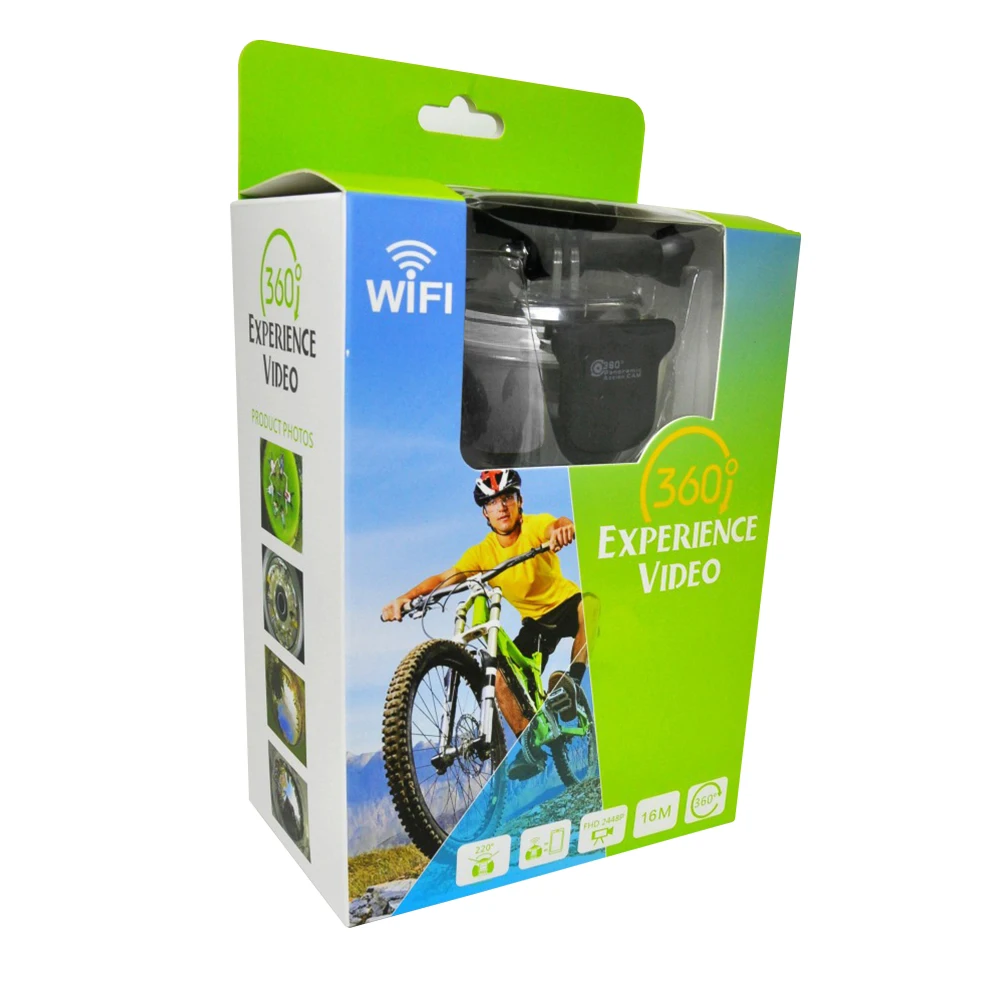 Wide Angle VR Anti-shake Easy Operation 360 Degree Panoramic 4K Sports Camera WIFI HD Waterproof Mi