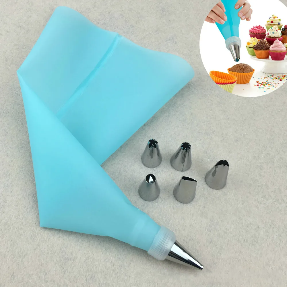 8 Pcs/set Silicone Kitchen Accessories Icing Piping Cream Pastry Bag