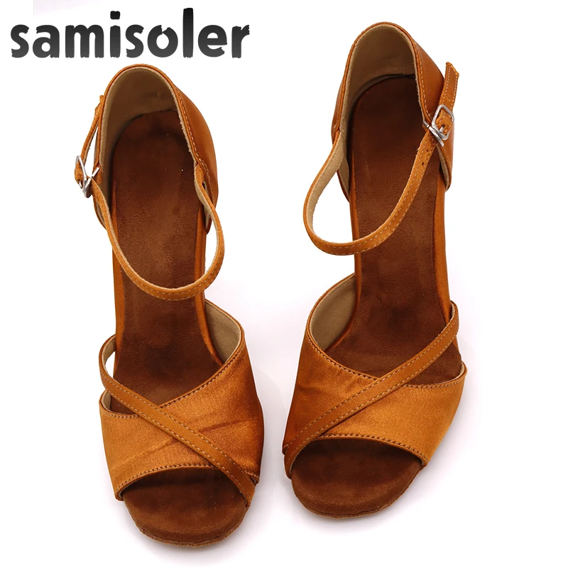 Samisoler 2019New Туфли для латинских танцев для Для женщин Танго бальных танцевальные, на высоком каблуке мягкие туфли для танцев