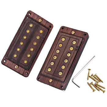 

XSXS--2Pcs/Set Electric Guitar Humbucker Pickup 50/52Mm Rosewood Bridge&Neck Pickups Set