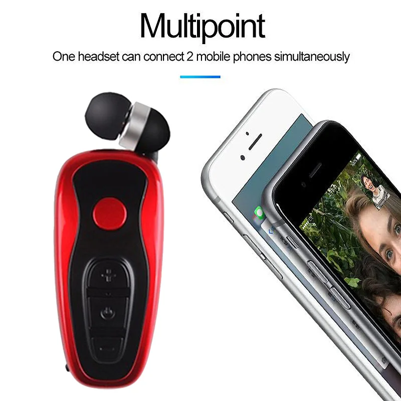 Q7 Wireless Bluetooth Earphone In Ear Wire Business Neck Clip Design