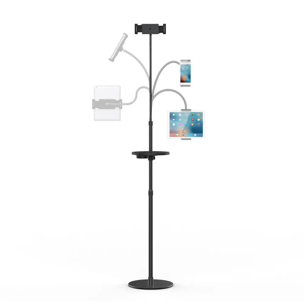 Treadmill Gooseneck Tablet Floor Stand with Portable Tray Support 710