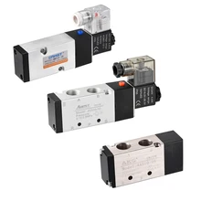 Uxcell 1 шт. Электромагнитный Клапан Пневматический воздушный одиночный 4V310-10 5 способ 2 Позиции PT 0,25/0,375 дюйма внутренний пилотируемый действующий Тип