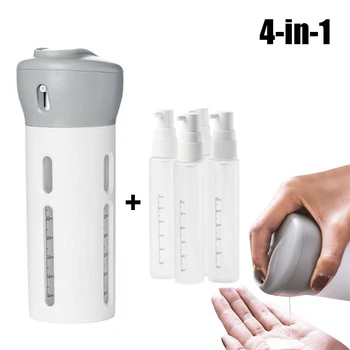 

Travel Bottles Set 4-in-1 Organized Leak Proof Refillable Liquid Lotion Cream Container Kit Spray Empty Shampoo Dispenser Bottle