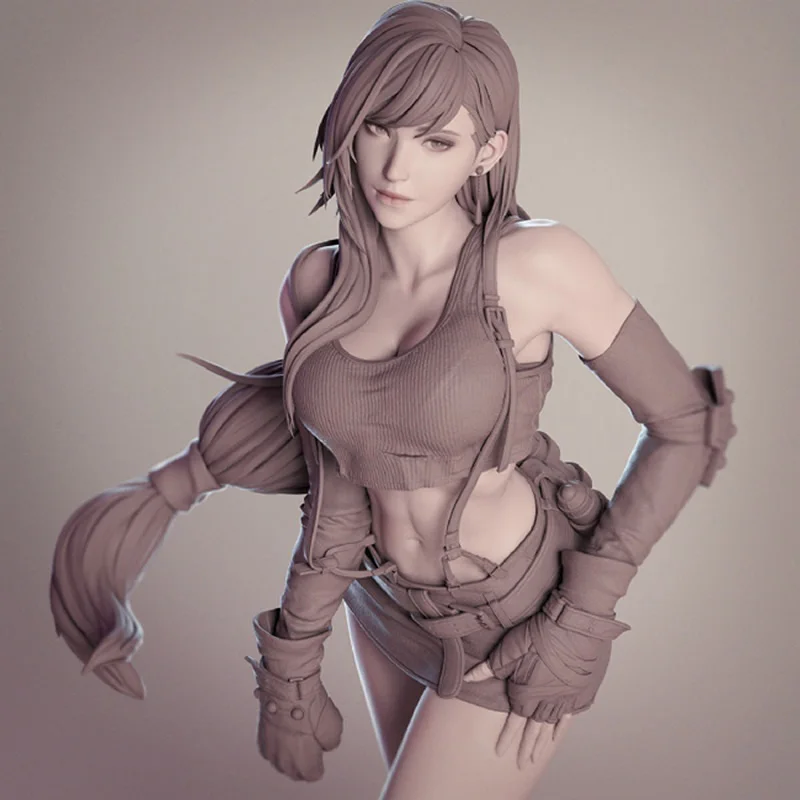 1/6 фантазия VII ADVENT дети Tifa Неокрашенная фигурка из смолы Разобранная модель