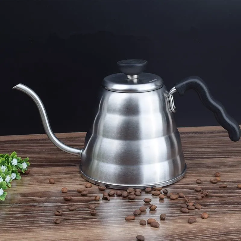 

Stainless Steel 1000ml/1200ml Tea Coffee Kettle with Thermometer Gooseneck 7mm Thin Spout for Pour Over Coffee Pot