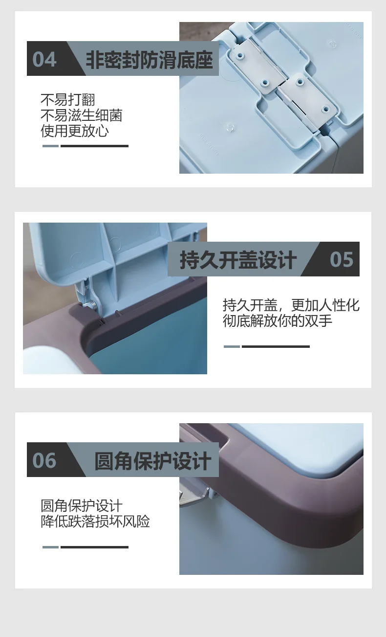 Garbage Compartmental Garbage Can Household Kitchen Living Room Indoor Creative Japanese Style Wet And Dry Compartmental Plastic