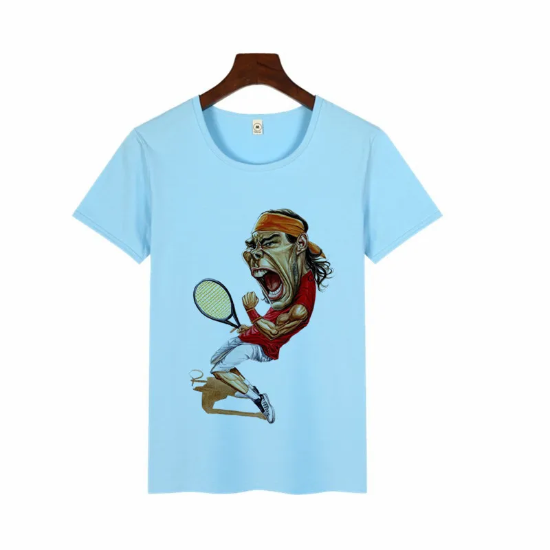 Spoof Nadal/футболки Семейные Комплекты Одежда для мамы и меня футболка с короткими рукавами Одежда для мальчиков футболка McConaughey - Цвет: G100-sky blue