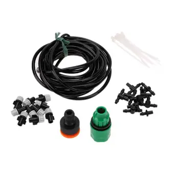 

Outdoor Garden Misting Cooling System Fitting 4/7mm Hose 10pcs Nozzles Kit Mist Sprinkler Mist Nozzle Sprinkler Water Kit System