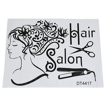 

Wall Decals Beauty Salon Hair Salon Fashion Girl Woman Haircut Scissors Hairdressing Barbershop PVC Sticker Wall Decor Murals Wa