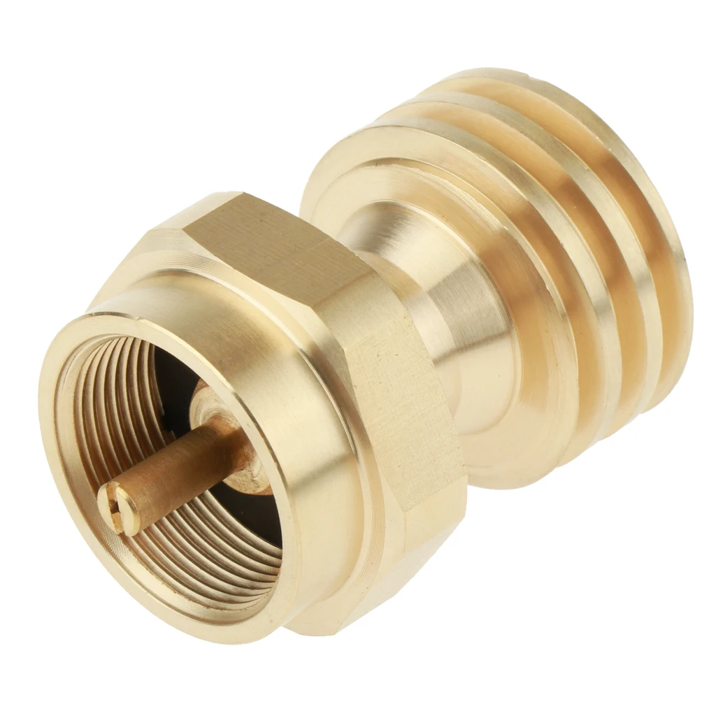 Steak Saver Adapter 1 LB Propane Gas Grill Adapter Converter for BBQ Grill Propane Tree, 1in-20 Male Throwaway Cylinder Thread