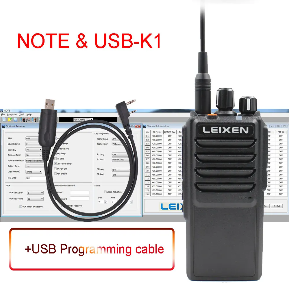 Дальнее двухстороннее радио LEIXEN NOTE Высокая мощность 20W камуфляж UHF 400-480MHz 4000mAh Ham радио - Цвет: NOTE-black-USB