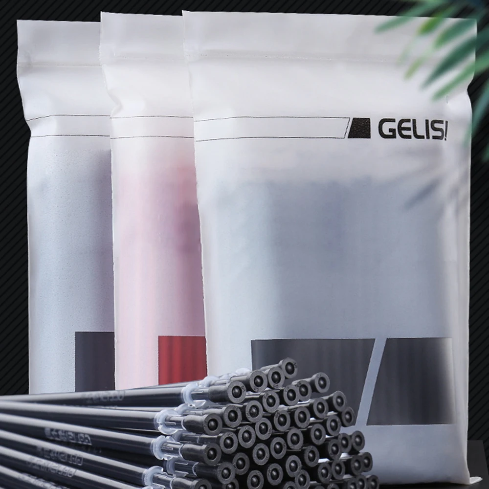 

100 Pcs Smooth Gel Pen Refill 0.5 Mm Recharge Replacement Metal Ballpoint Pen Neutral Refills Office School Fast Free Shipping