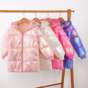 

New 2020 Winter Girls Jacket Kids Down Cotton Coat Waterproof Snowsuit Outwear Hooded Parka Children Girls Warm Overcoat W509