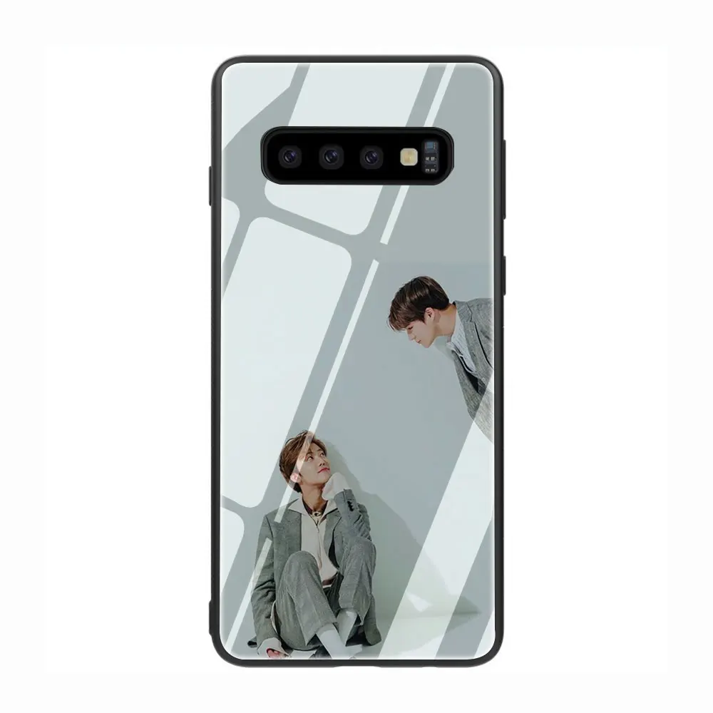 EWAU NCT 127 Kpop мальчик группа закаленное Стекло Телефон чехол для Galaxy S7 edge S8 9 10 Plus, Note 8, 9, 10, A10 20 30 40 50 60 70