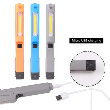 

LED COB Emergency Hanging Lamp Flashlight Built-in Battery Tail With Magnet LED Torch Light For Car Repair Rotated Light