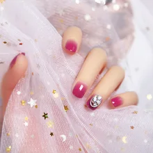 Поддельные ногти патч желательный доступен с встряхиванием голосовой сети красный Маникюр конечный продукт полностью разбирается в ношении короткие так