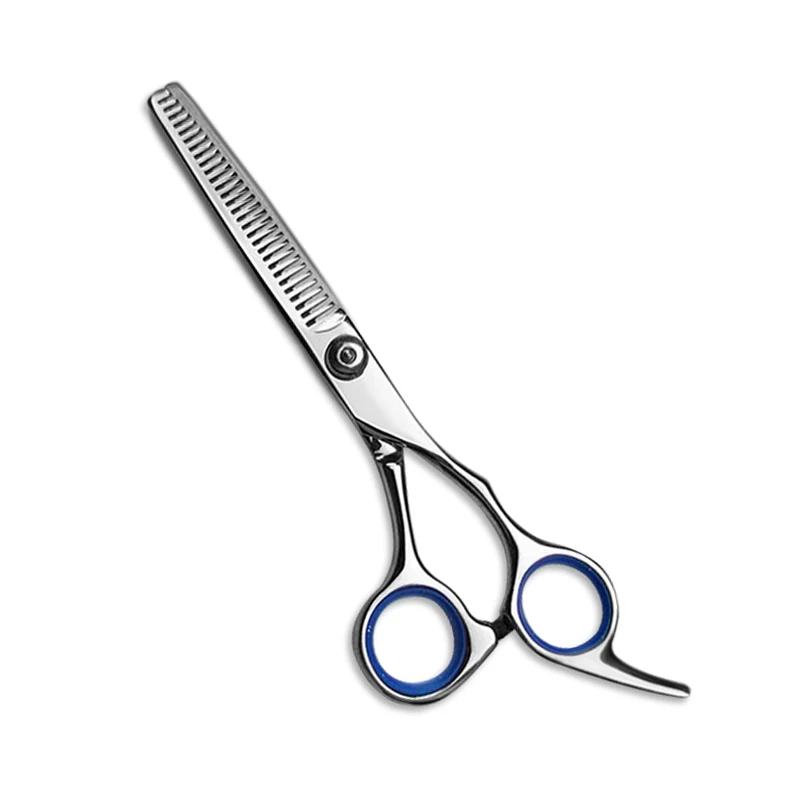 Парикмахерские ножницы из нержавеющей стали, обычные плоские зубчатые лезвия, 6 дюймов, режущие истонченные Инструменты для укладки, ножницы для волос - Цвет: Thinning
