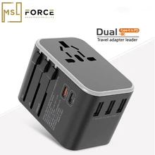Tipo duplo c pd qc usb tudo em um adaptador de carregador para viagens com ue eua reino unido au plug universal viagem power charger soquetes