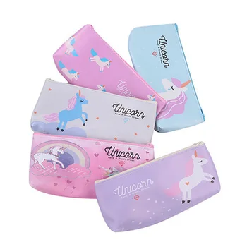 

Unicorn Pencil Case Student Stationery Pencils Bag Novelty Cartoon Kawaii Bag High Capacity Pen Case Learning Office Supplies