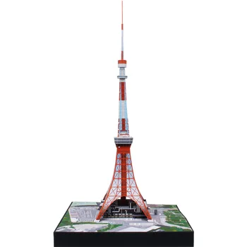 

Tokyo Tower Sky TV Tower Japan Sky Tree Construction Paper Model Handmade DIY 3D Model Children Educational Toys Collection Gift