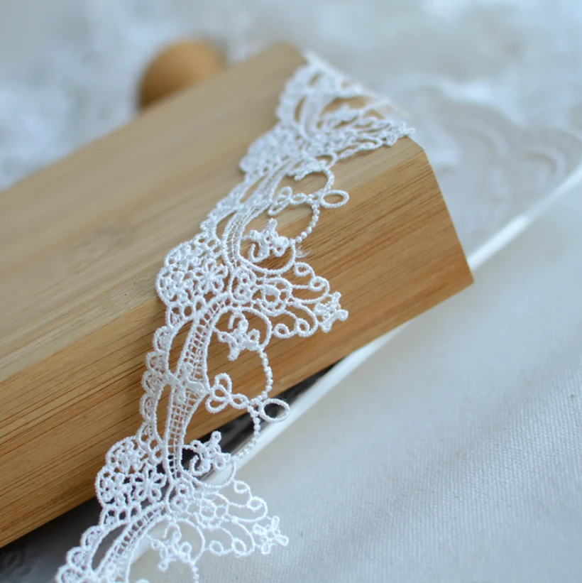 Lace Fabric Lace Ribbon Lace Sewing Supplies Lace Decoration Lace Accessories Lace Sewing Accessories 2 Yards Width 5cm Embroidered Fabric Water Soluble Lace Trim Ribbon Handmade DIY Sewing Craft For Costume Decoration