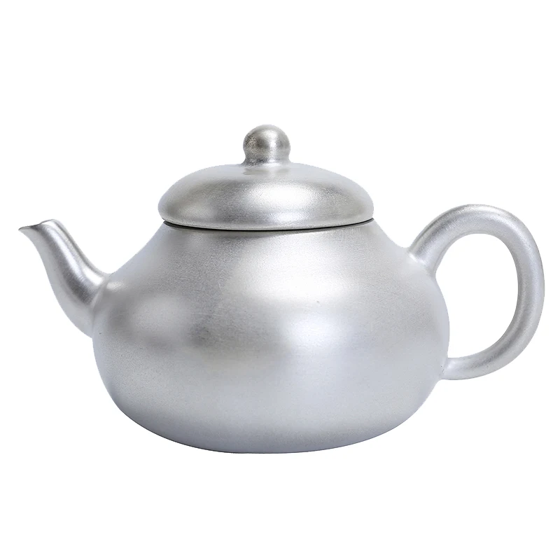 

Silver pot handmade Xishi pot household small silver teapot 999 sterling silver classic Kung Fu tea set