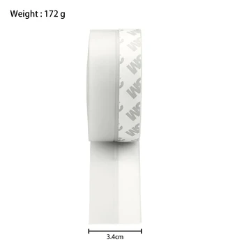 

Weather Stripping Adhesive Silicone Door Draft Stopper Seal Strip For Door & Window,16 Ft, Translucence(35 Mm-Width)