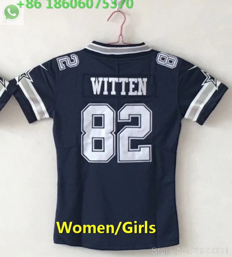 А+++ Качество Женщины 4 дак Прескотт 21 ezekiel Эллиотт 82 Джейсон witten 88 dez bryant Джерси Даллас