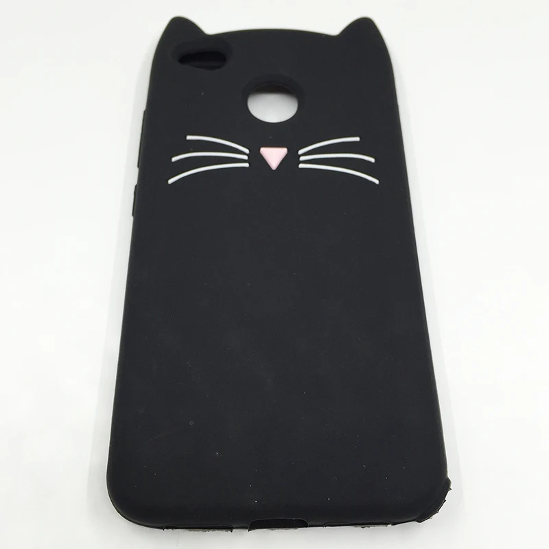 Чехол для Redmi Note 5 милый мягкий силиконовый гелевый с 3D бородой кошачьими ушками