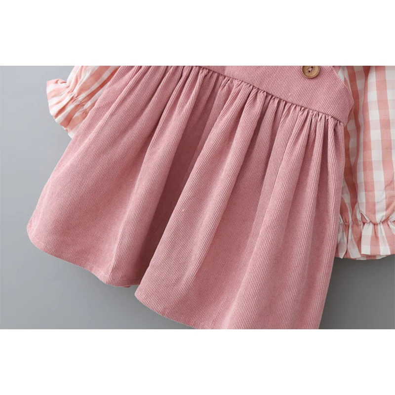 Модное клетчатое платье принцессы для маленьких девочек vestido Infantil/платье принцессы с длинными рукавами для вечеринки и свадьбы;