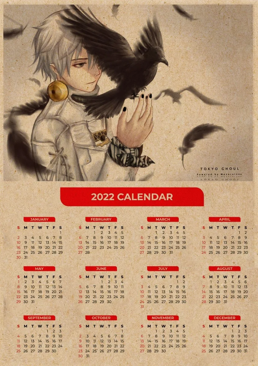 Meu herói academia cartaz de papel kraft marrom estilo vintage anime retro  2023 calendário poster de calendário russo adesivo de parede - AliExpress