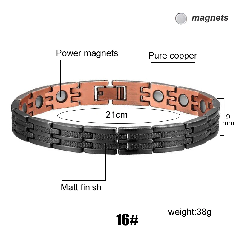 Vintage Copper Magnetic Bracelets For Women Pain Relief Pure Copper Adjustable Bio Energy Blood Pressure Accessory Bracelet