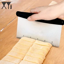 Нержавеющая сталь легко режет муку очищающий резак со шкалой Нескользящая PP ручка скребок для теста инструмент для выпечки для кухни выпечки торта