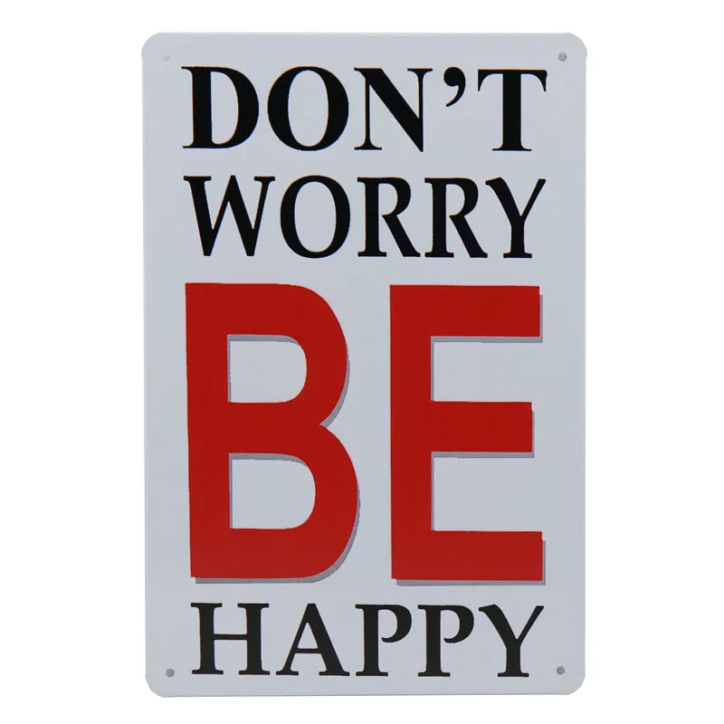 Be Happy Bar Pub Up Плакат Вывески Винтаж жестяная вывеска жестяная стена домашний Гараж Декор стиль ретро-наклейки металлическая пластина живопись H87 - Цвет: A