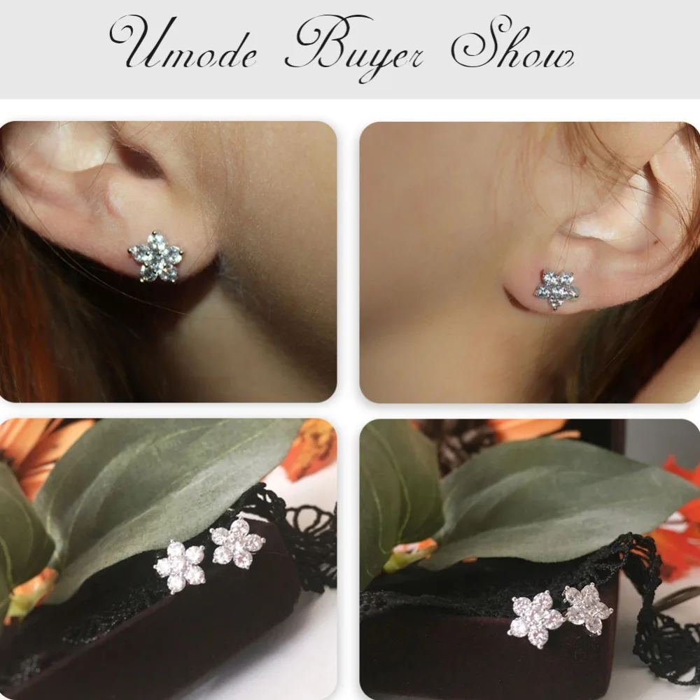 UMODE_Classic_Austria_Cubic_Zircon_Crystal_Five_Petals_Flower_Tiny_Cubic_Zirconia_Elegant_Stud_Ear (5)