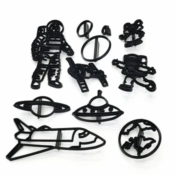 

11pcs Astronaut Theme Cookie Cutter silicone Cake Mould Sugarcraft Fondant Cutter Mold Cake Decorating Tools Baking Cupcake Mold