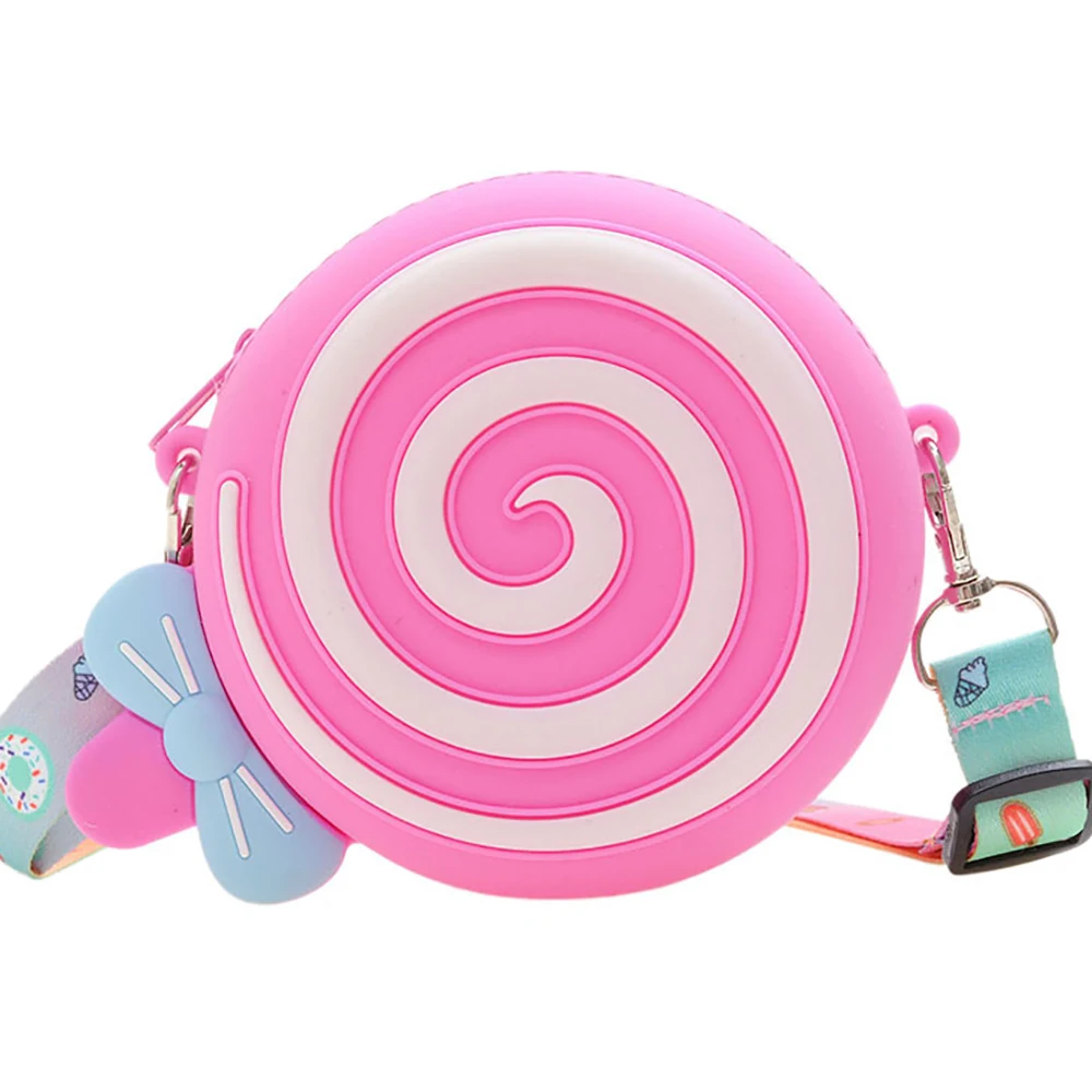 Lollipop Cute Children Crossbody Bags Child Coin Purses Kids Colorful Shoulder Bag Luxury Designer Key Case Wallet 2021 New