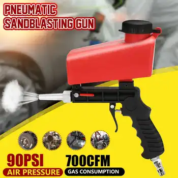 

Portable 90Psi Gravity Sandblasting Guns Aluminium Pneumatic Sandblaster Spray Guns Sand Removal Blasting Power Machine