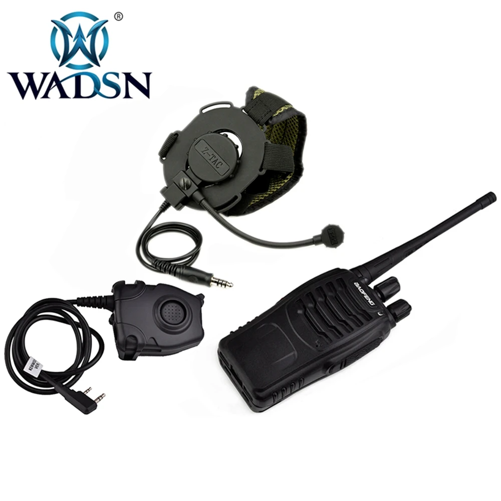 WADSN мягкая головная повязка Тактический Боуман Evo III гарнитура+ Push To Talk Peltor PTT+ BAOFENG888S Kenwood радио Softair комплекты для наушников