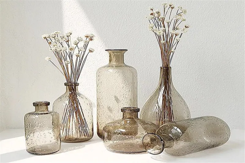 Горячее предложение, стеклянная ваза с пузырьками, скандинавские украшения, для дома, цветочные вазы, Террариум, стеклянные контейнеры, Свадебные бутылки, декоративные украшения, современный стиль