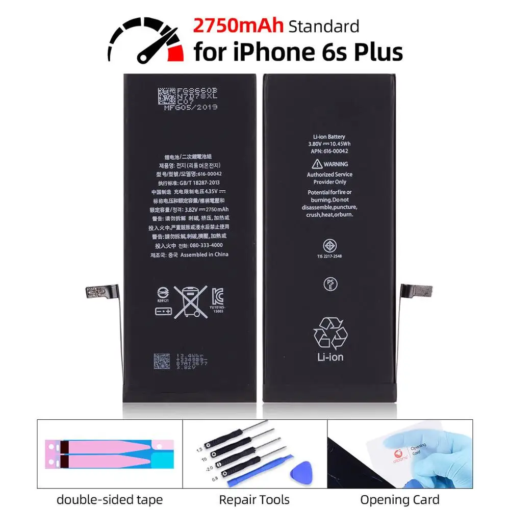 For iPhone 6S Plus Аккумулятор для iPhone 6 6S Батарея OEM 1715mAh 1810mAh Аккумулятор для iPhone 6 Plus 6S Plus 2750mAh 2915mAh - Цвет: For iPhone 6S Plus